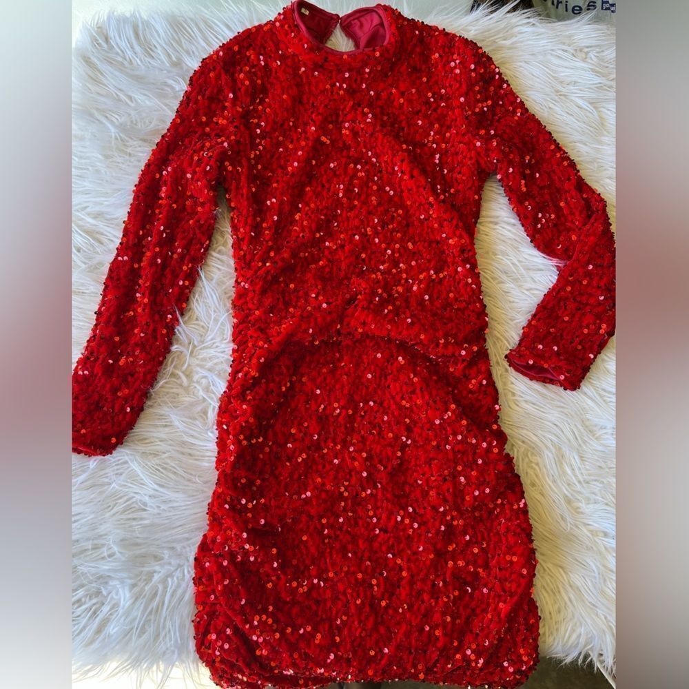 SEQUIN DRESS💫red💫small 